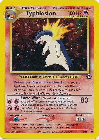 Typhlosion (18/111) [Neo Genesis Unlimited] | Shuffle n Cut Hobbies & Games