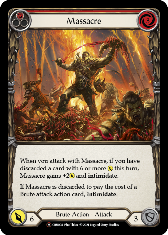 Massacre (Rainbow Foil) [CRU008-RF] Unlimited Rainbow Foil | Shuffle n Cut Hobbies & Games