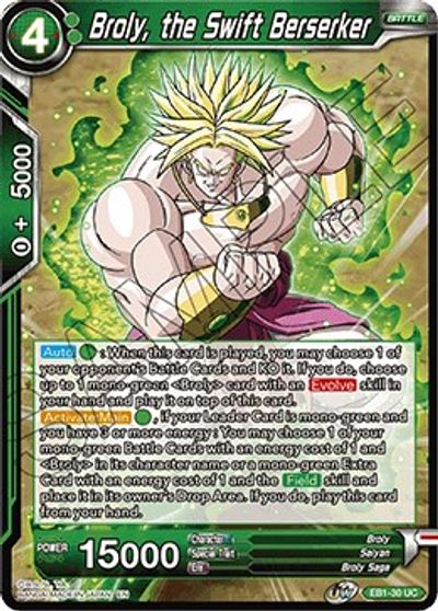 Broly, the Swift Berserker (EB1-30) [Battle Evolution Booster] | Shuffle n Cut Hobbies & Games