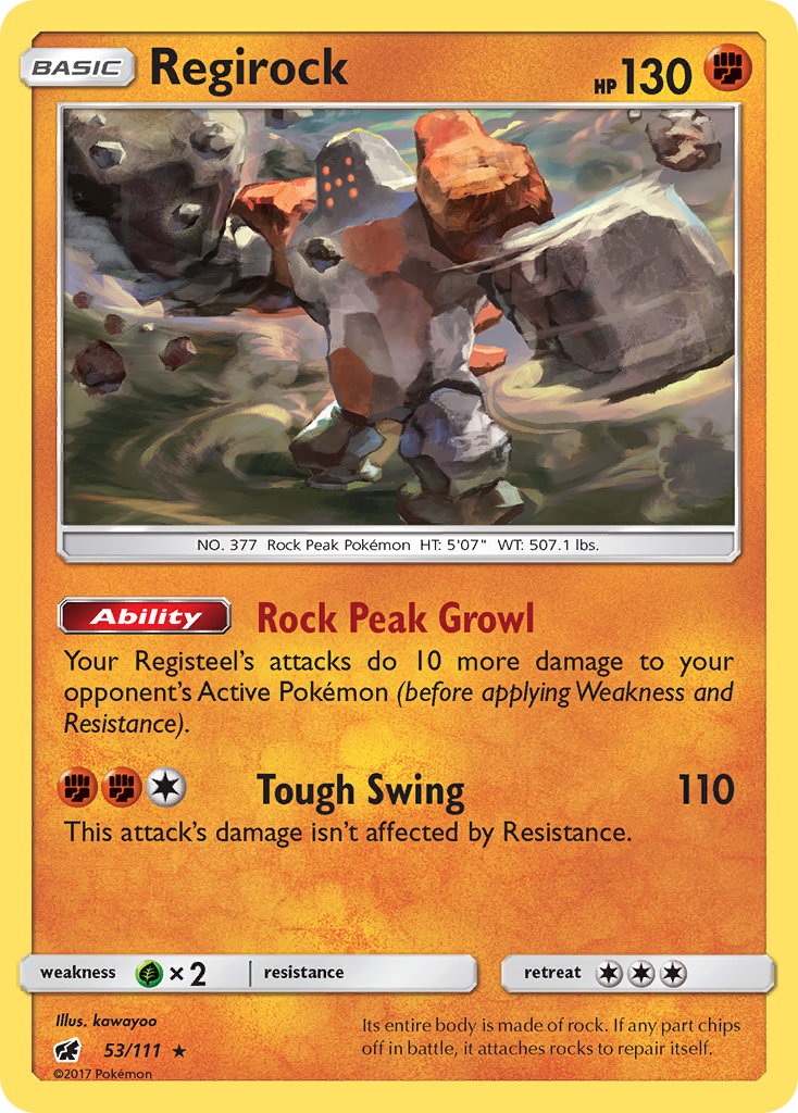 Regirock (53/111) [Sun & Moon: Crimson Invasion] | Shuffle n Cut Hobbies & Games