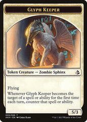 Glyph Keeper // Warrior Double-Sided Token [Amonkhet Tokens] | Shuffle n Cut Hobbies & Games