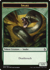 Aven Initiate // Snake Double-Sided Token [Amonkhet Tokens] | Shuffle n Cut Hobbies & Games