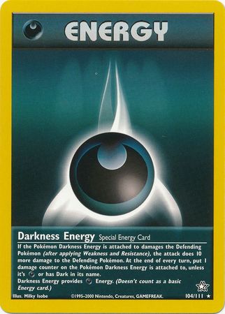 Darkness Energy (104/111) [Neo Genesis Unlimited] | Shuffle n Cut Hobbies & Games