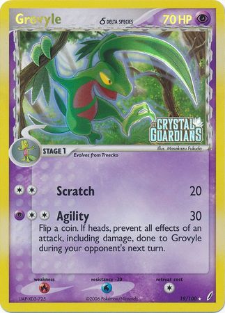 Grovyle (19/100) (Delta Species) (Stamped) [EX: Crystal Guardians] | Shuffle n Cut Hobbies & Games