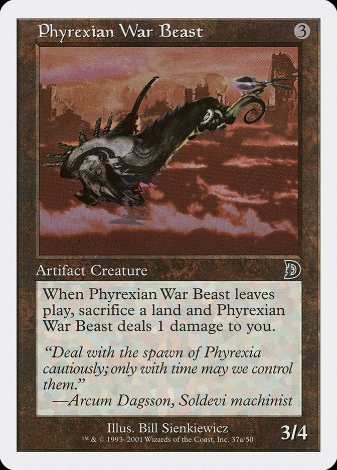 Phyrexian War Beast (Signature on Left) [Deckmasters] | Shuffle n Cut Hobbies & Games