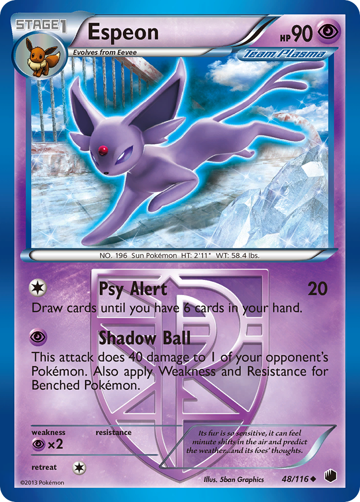 Espeon (48/116) [Black & White: Plasma Freeze] | Shuffle n Cut Hobbies & Games