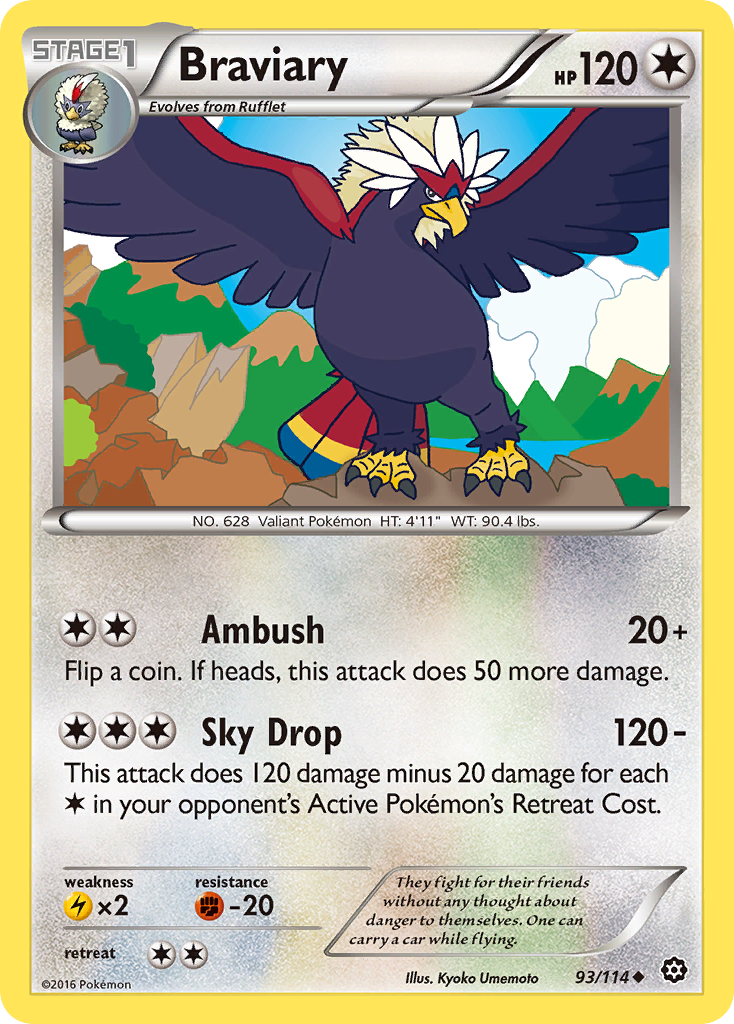 Braviary (93/114) [XY: Steam Siege] | Shuffle n Cut Hobbies & Games