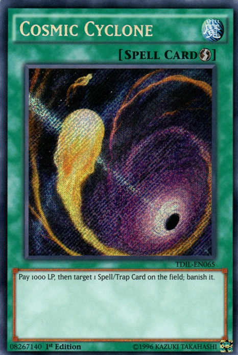 Cosmic Cyclone [TDIL-EN065] Secret Rare | Shuffle n Cut Hobbies & Games