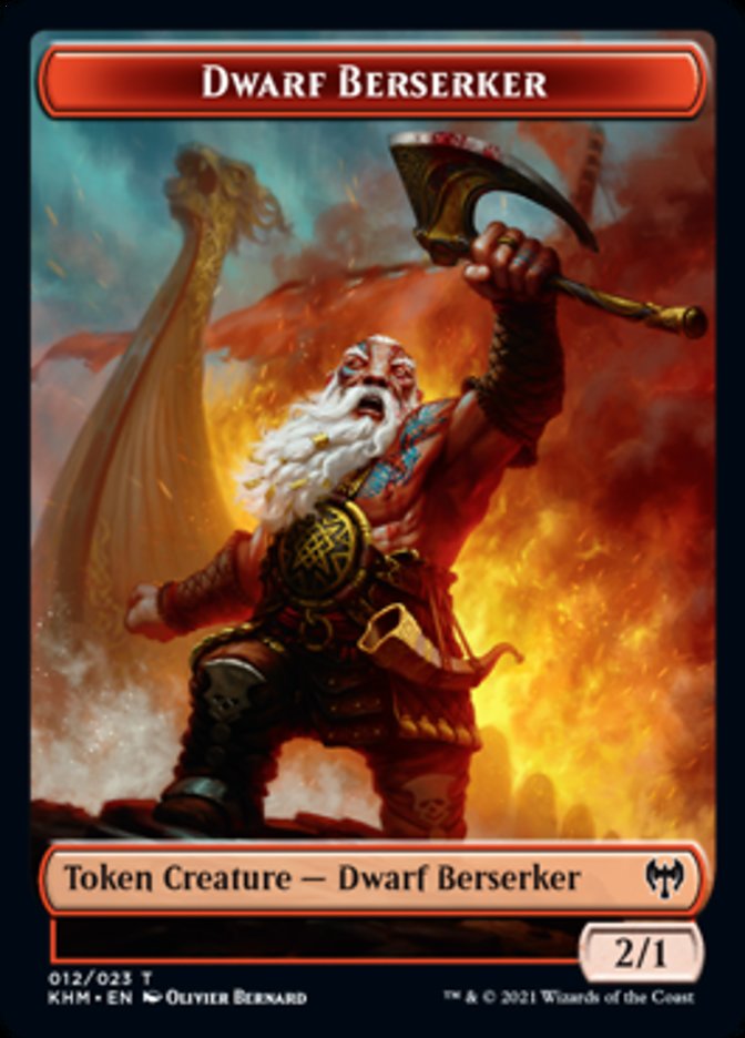 Dwarf Berserker Token [Kaldheim Tokens] | Shuffle n Cut Hobbies & Games