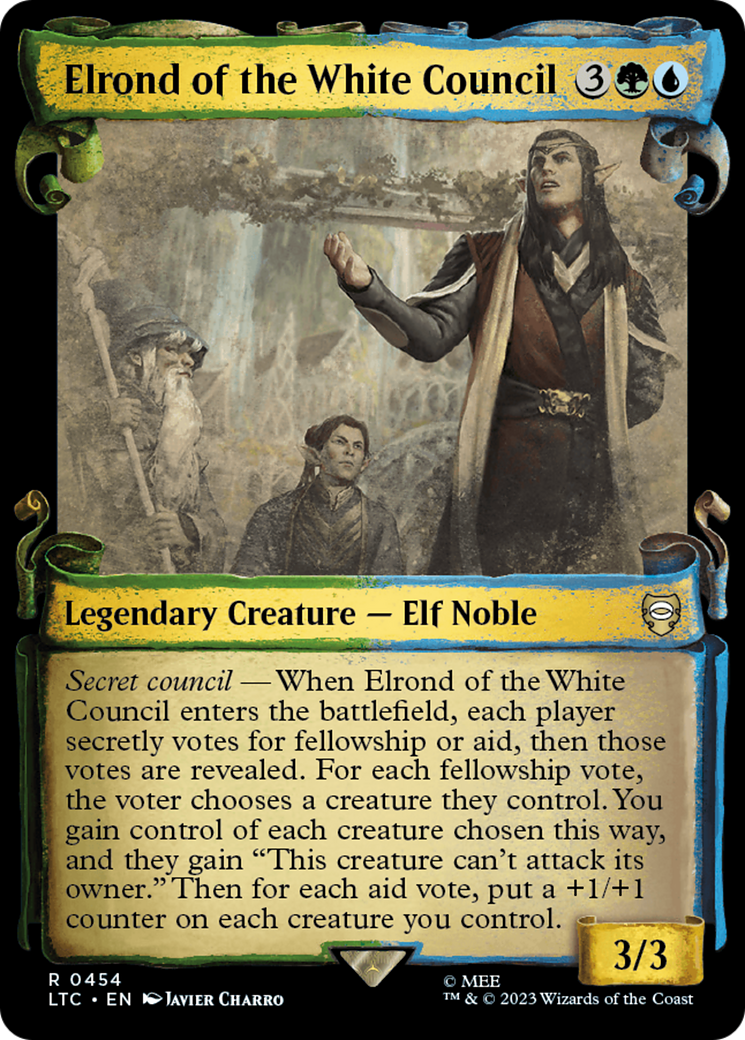 Elrond of the White Council [The Lord of the Rings: Tales of Middle-Earth Commander Showcase Scrolls] | Shuffle n Cut Hobbies & Games