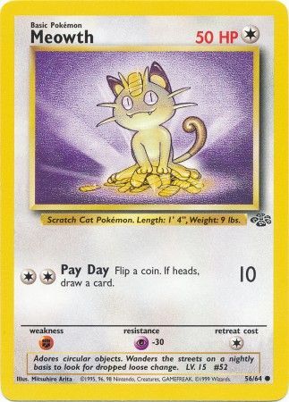 Meowth (56/64) [Jungle Unlimited] | Shuffle n Cut Hobbies & Games