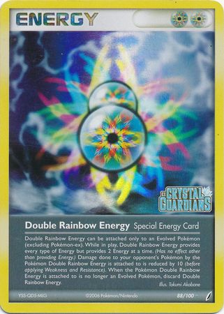 Double Rainbow Energy (88/100) (Stamped) [EX: Crystal Guardians] | Shuffle n Cut Hobbies & Games