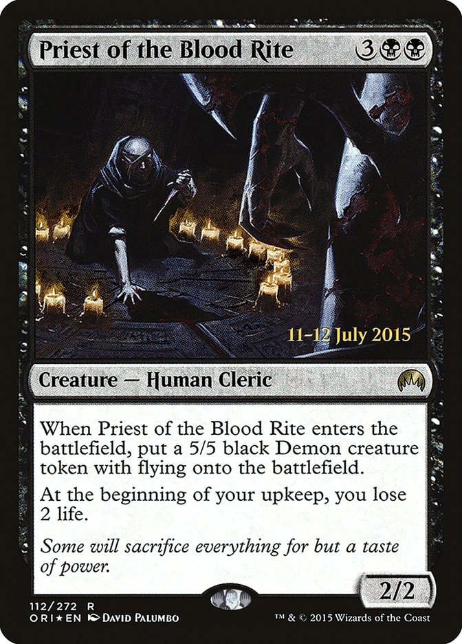 Priest of the Blood Rite [Magic Origins Prerelease Promos] | Shuffle n Cut Hobbies & Games