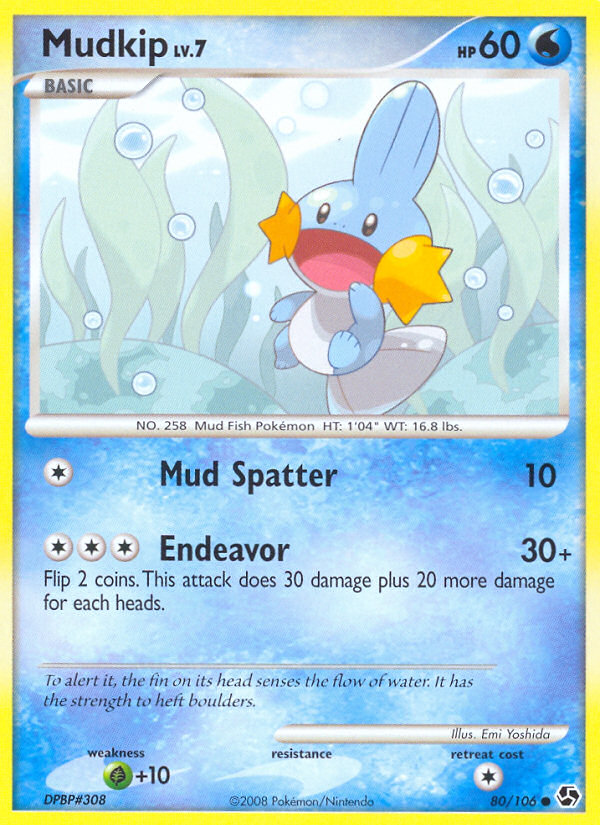 Mudkip (80/106) [Diamond & Pearl: Great Encounters] | Shuffle n Cut Hobbies & Games