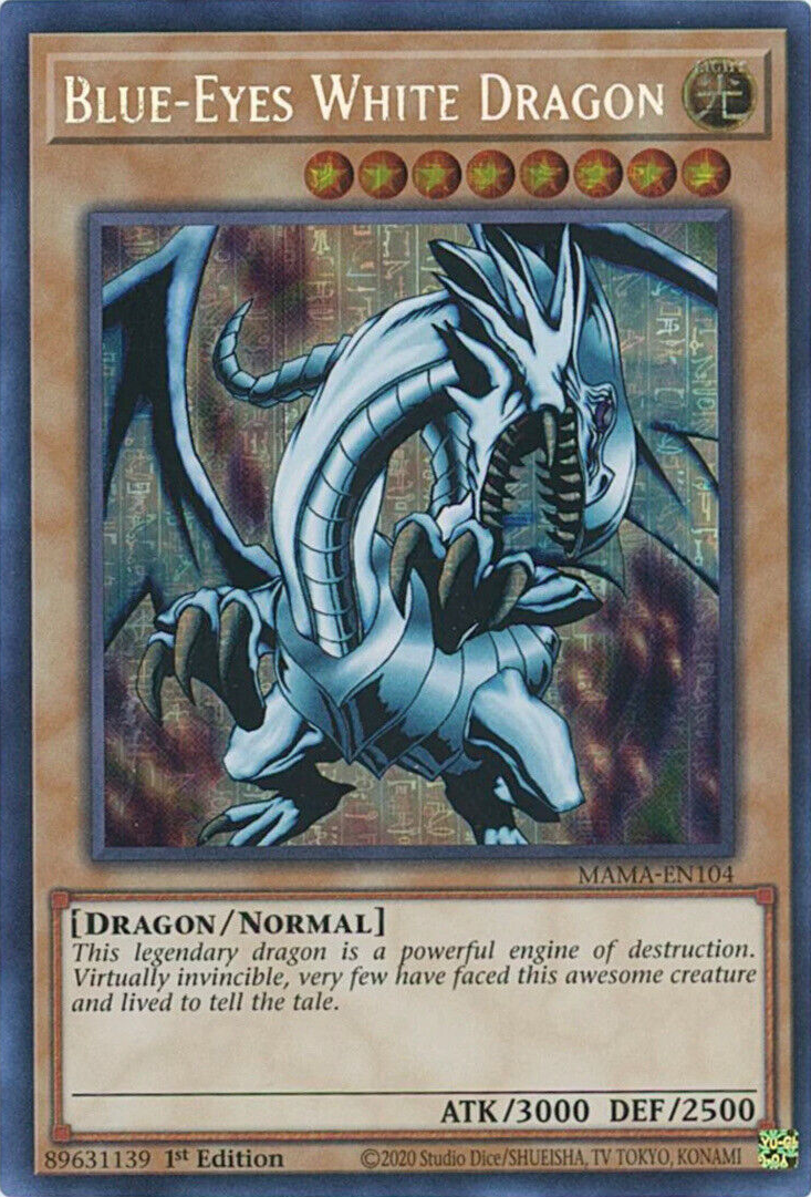 Blue-Eyes White Dragon [MAMA-EN104] Ultra Pharaoh's Rare | Shuffle n Cut Hobbies & Games