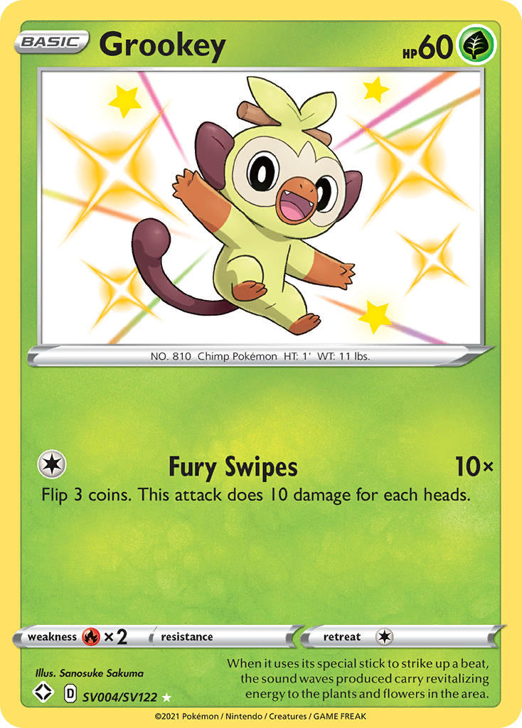 Grookey (SV004/SV122) [Sword & Shield: Shining Fates] | Shuffle n Cut Hobbies & Games