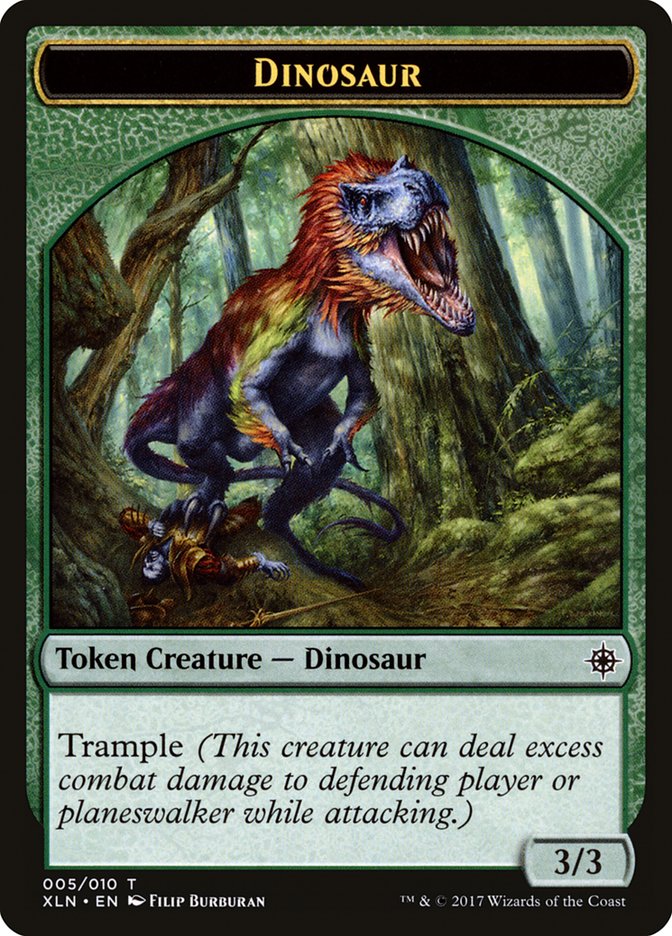 Dinosaur Token [Ixalan Tokens] | Shuffle n Cut Hobbies & Games