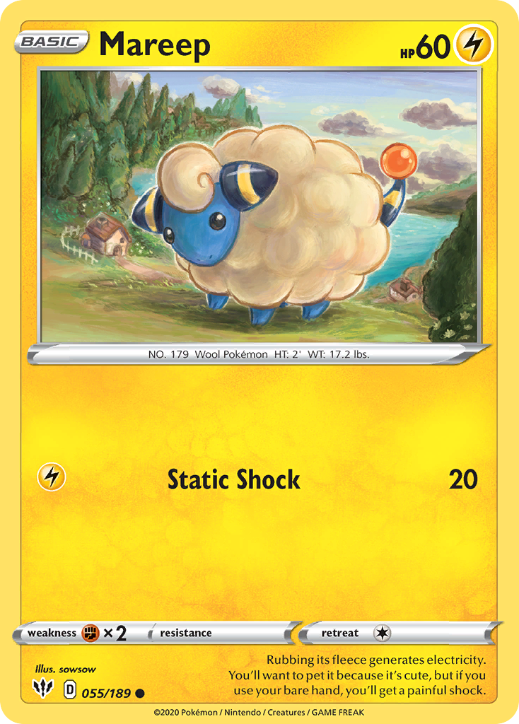 Mareep (055/189) [Sword & Shield: Darkness Ablaze] | Shuffle n Cut Hobbies & Games