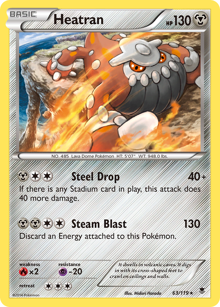 Heatran (63/119) [XY: Phantom Forces] | Shuffle n Cut Hobbies & Games