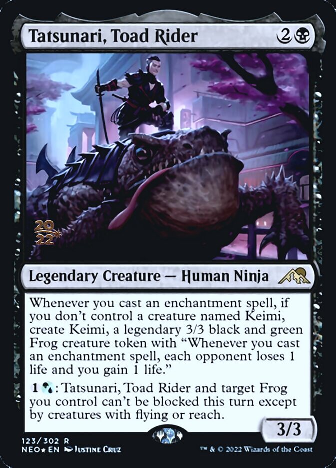 Tatsunari, Toad Rider [Kamigawa: Neon Dynasty Prerelease Promos] | Shuffle n Cut Hobbies & Games