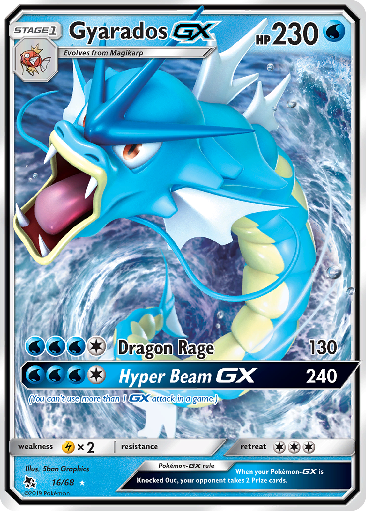 Gyarados GX (16/68) [Sun & Moon: Hidden Fates] | Shuffle n Cut Hobbies & Games