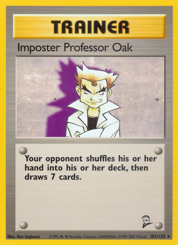 Imposter Professor Oak (102/130) [Base Set 2] | Shuffle n Cut Hobbies & Games