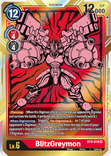 BlitzGreymon [BT3-018] (Alternate Art) [Release Special Booster Ver.1.5] | Shuffle n Cut Hobbies & Games