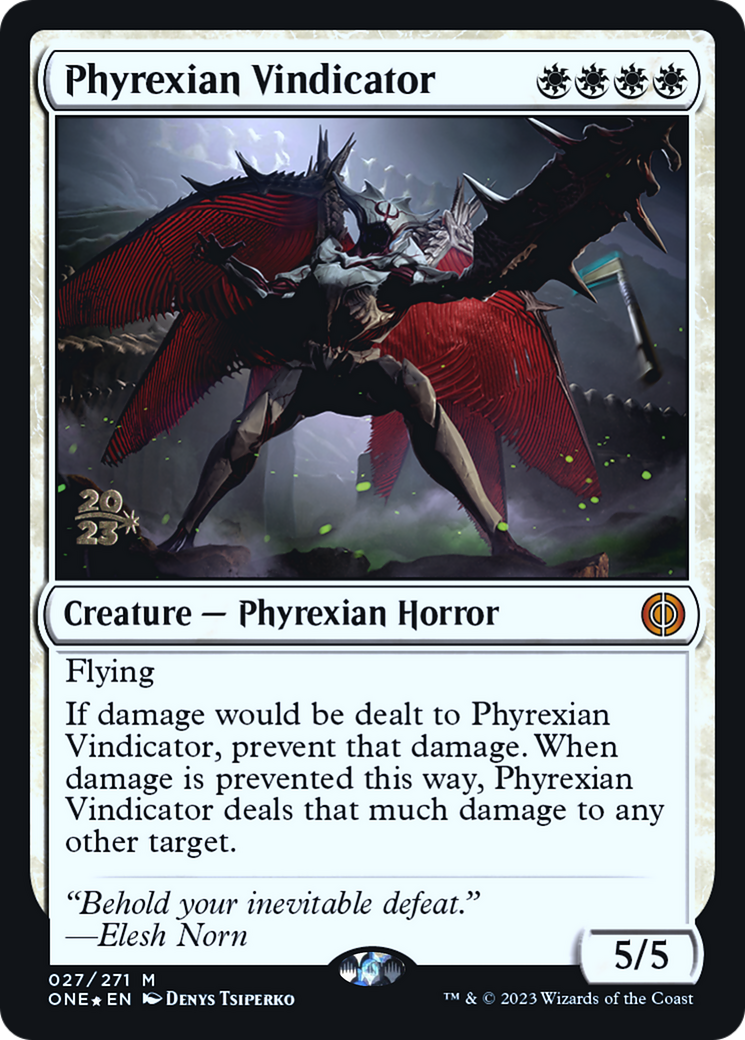 Phyrexian Vindicator [Phyrexia: All Will Be One Prerelease Promos] | Shuffle n Cut Hobbies & Games