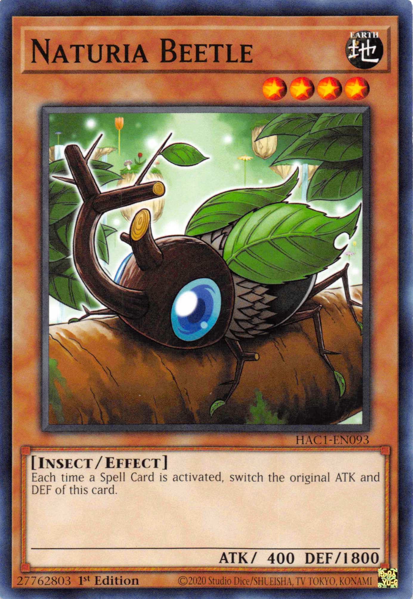 Naturia Beetle [HAC1-EN093] Common | Shuffle n Cut Hobbies & Games