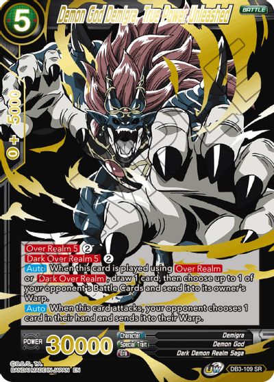 Demon God Demigra, True Power Unleashed (Alternate Art) (DB3-109) [Special Anniversary Set 2021] | Shuffle n Cut Hobbies & Games