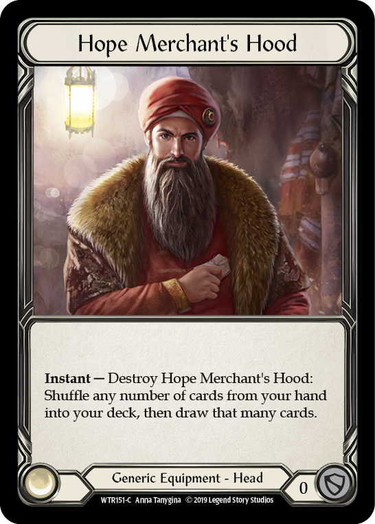 Hope Merchant's Hood [WTR151-C] Alpha Print Cold Foil | Shuffle n Cut Hobbies & Games