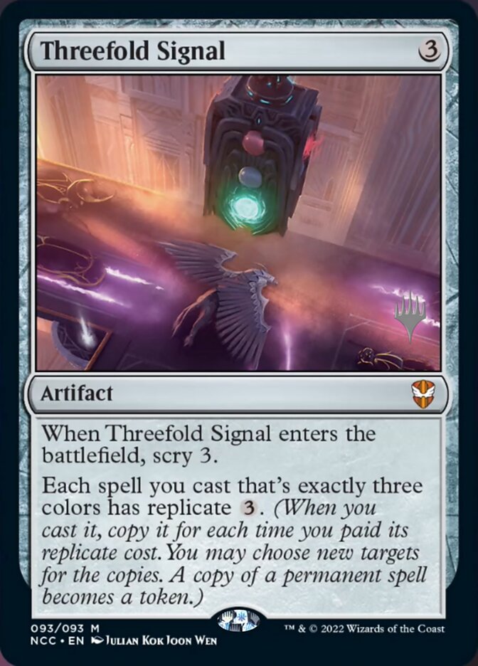 Threefold Signal (Promo Pack) [Streets of New Capenna Commander Promos] | Shuffle n Cut Hobbies & Games