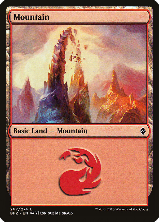 Mountain (267) [Battle for Zendikar] | Shuffle n Cut Hobbies & Games