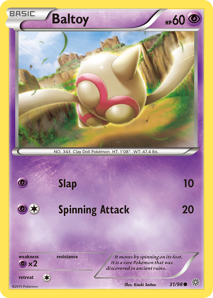 Baltoy (31/98) [XY: Ancient Origins] | Shuffle n Cut Hobbies & Games