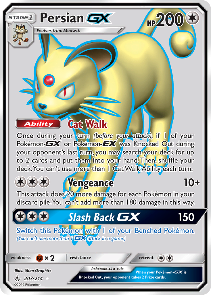 Persian GX (207/214) [Sun & Moon: Unbroken Bonds] | Shuffle n Cut Hobbies & Games