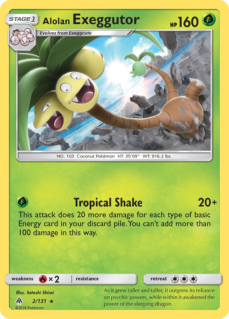 Alolan Exeggutor (2/131) (Theme Deck Exclusive) [Sun & Moon: Forbidden Light] | Shuffle n Cut Hobbies & Games