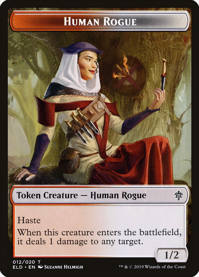 Human Rogue Token [Throne of Eldraine Tokens] | Shuffle n Cut Hobbies & Games