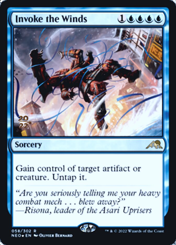 Invoke the Winds [Kamigawa: Neon Dynasty Prerelease Promos] | Shuffle n Cut Hobbies & Games