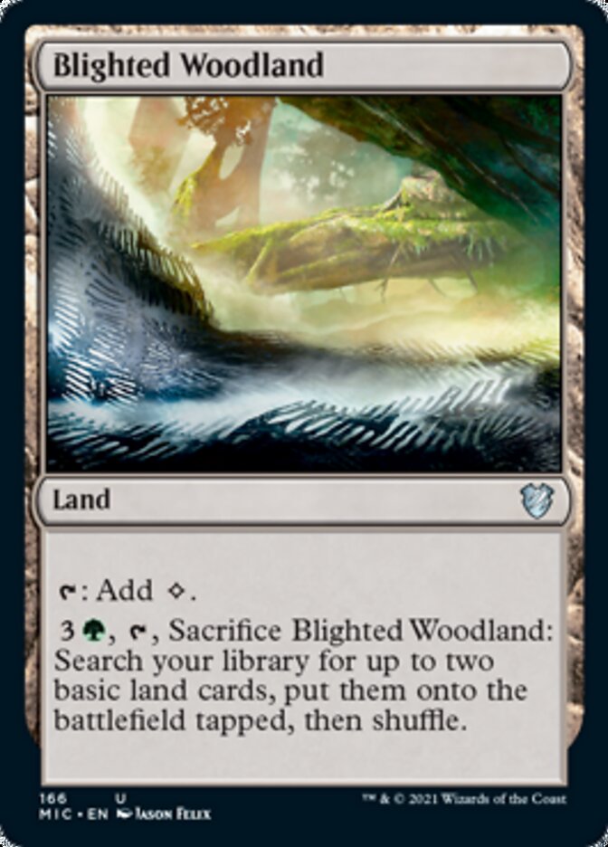 Blighted Woodland [Innistrad: Midnight Hunt Commander] | Shuffle n Cut Hobbies & Games