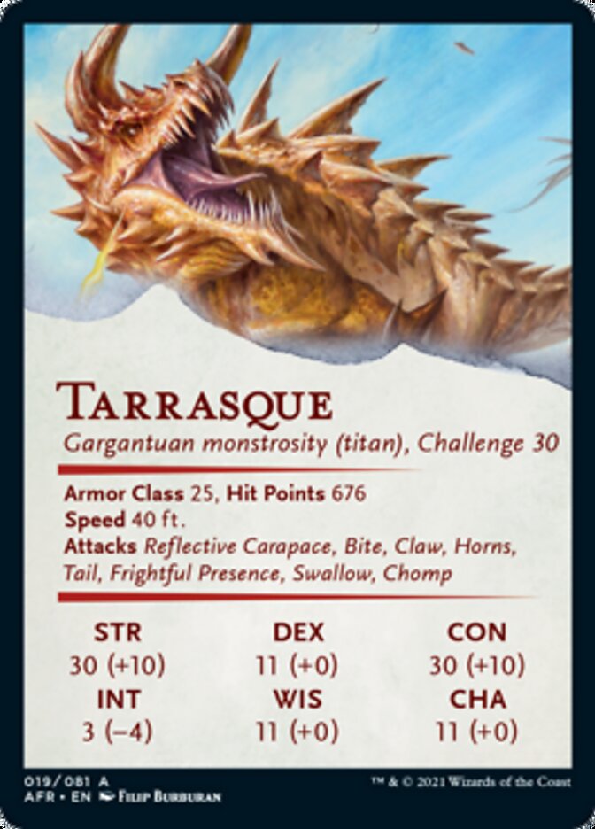 Tarrasque Art Card [Dungeons & Dragons: Adventures in the Forgotten Realms Art Series] | Shuffle n Cut Hobbies & Games