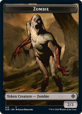 Zombie // Zombie Knight Double-Sided Token [Starter Commander Decks] | Shuffle n Cut Hobbies & Games