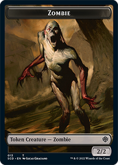 Zombie // Zombie Knight Double-Sided Token [Starter Commander Decks] | Shuffle n Cut Hobbies & Games