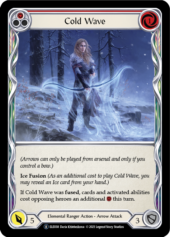 Cold Wave (Red) [U-ELE038] Unlimited Rainbow Foil | Shuffle n Cut Hobbies & Games