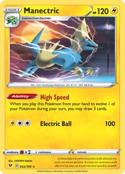 Manectric (052/185) [Sword & Shield: Vivid Voltage] | Shuffle n Cut Hobbies & Games