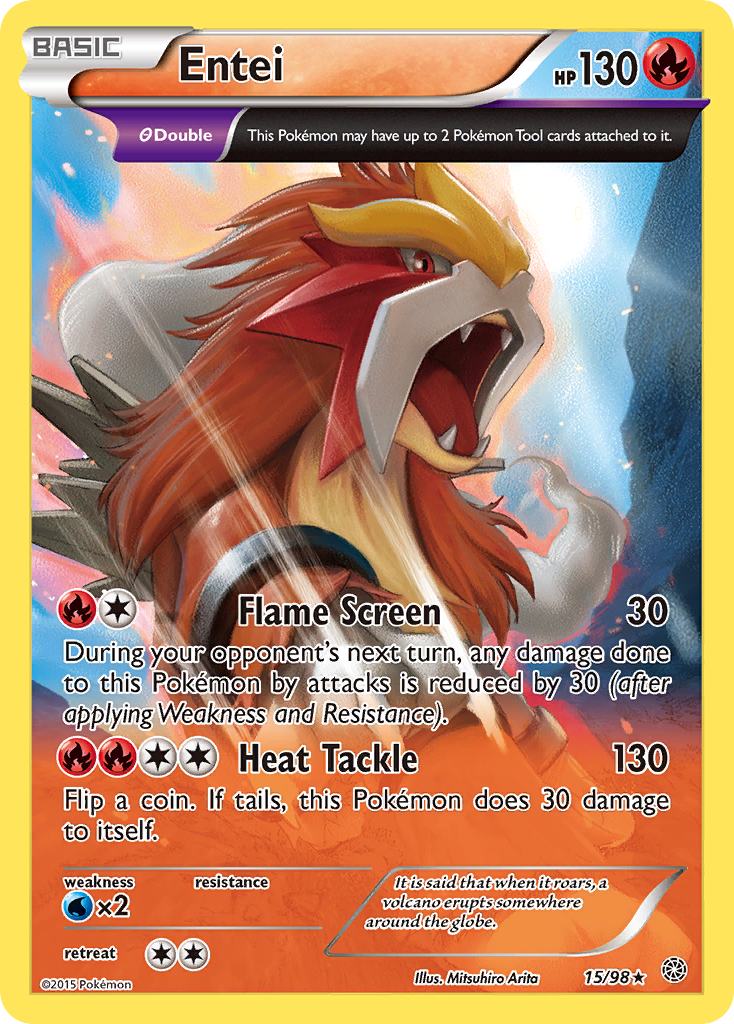 Entei (15/98) [XY: Ancient Origins] | Shuffle n Cut Hobbies & Games