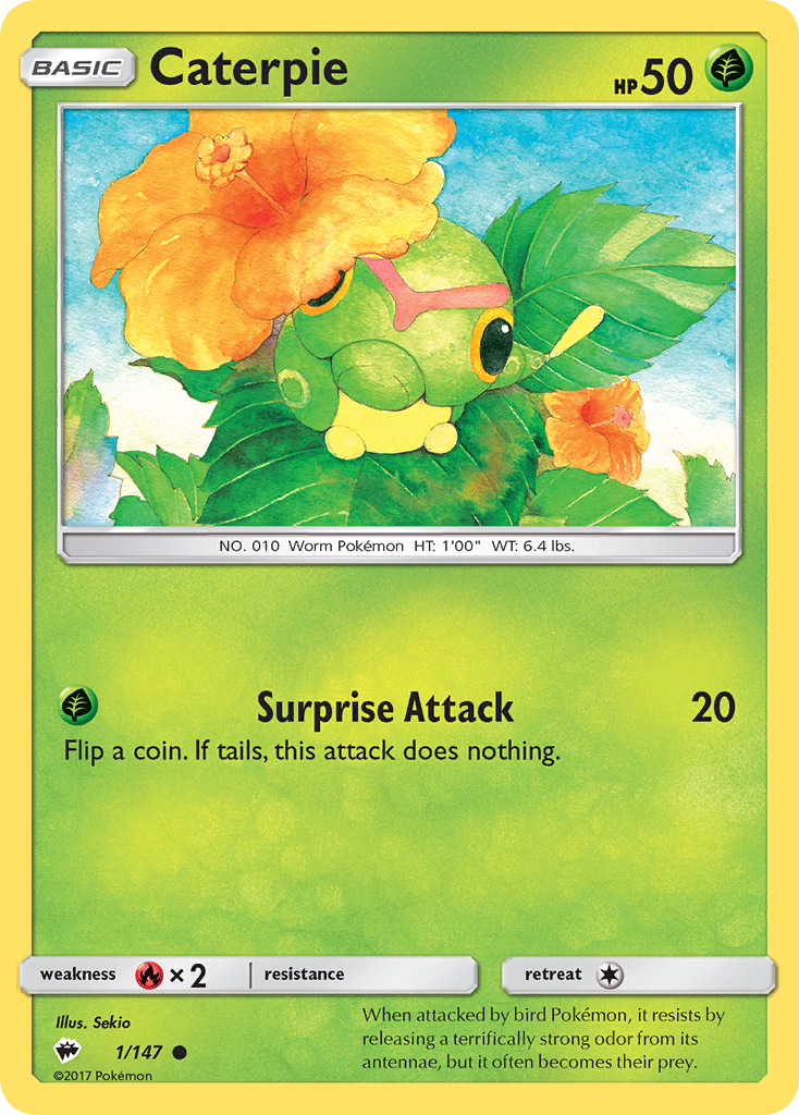 Caterpie (1/147) [Sun & Moon: Burning Shadows] | Shuffle n Cut Hobbies & Games