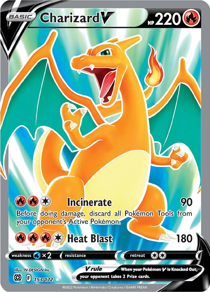 Charizard V (153/172) [Sword & Shield: Brilliant Stars] | Shuffle n Cut Hobbies & Games