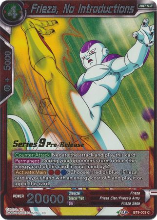 Frieza, No Introductions [BT9-003] | Shuffle n Cut Hobbies & Games