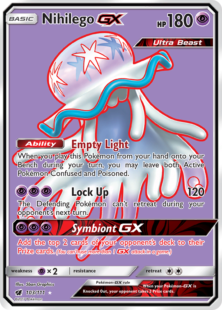 Nihilego GX (103/111) [Sun & Moon: Crimson Invasion] | Shuffle n Cut Hobbies & Games