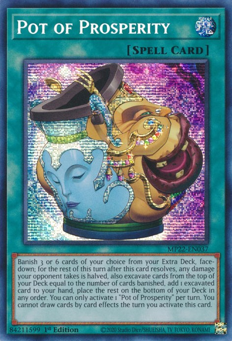 Pot of Prosperity [MP22-EN037] Prismatic Secret Rare | Shuffle n Cut Hobbies & Games